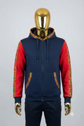 African Wax Print Zip-Up Hoodie
